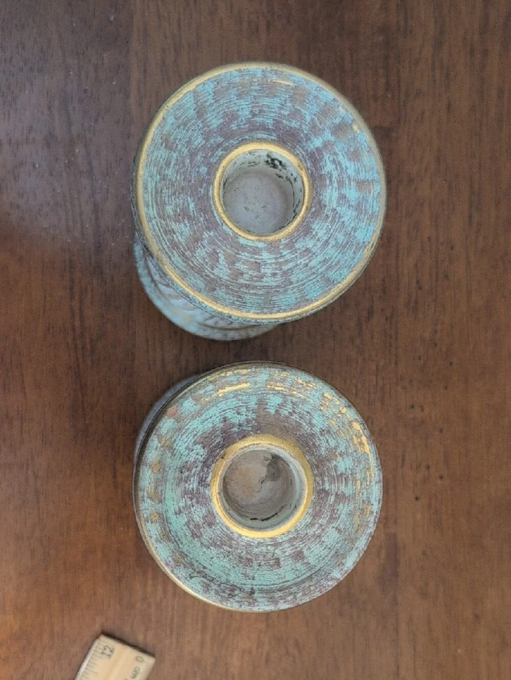 Pair of Stangl Candle Stick Holders #4064 1950's Excellent Condition